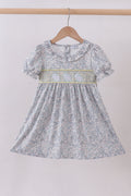 Floral bunny smocked dress