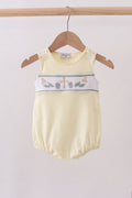 Yellow cross sheep embroidery bubble