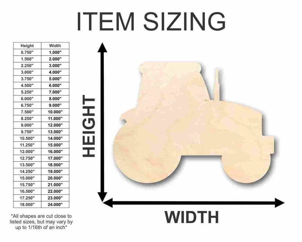 Unfinished Wood Tractor Shape - Farm - Craft - up to 46" DIY
