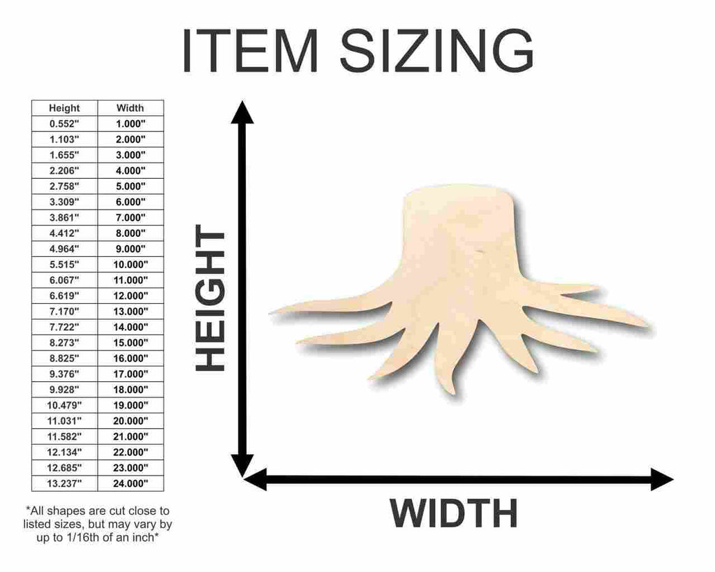 Unfinished Wood Stump Tree Shape - Craft - up to 46" DIY