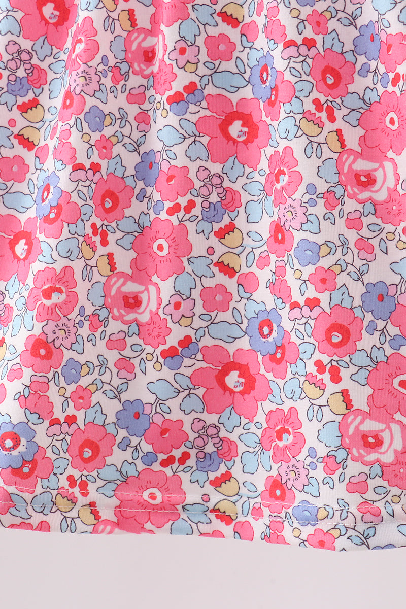 Pink Floral Bloomer Set