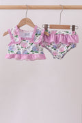 Purple Hydrangea UPF Swim Set