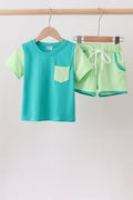 Blue Colorblock Set