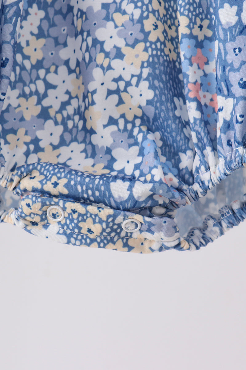 Blue Floral Print Bubble