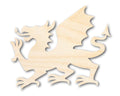 Unfinished Wood Welsh Dragon Shape - Craft - up to 46" DIY
