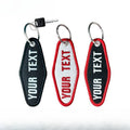 Double-sided Letter Woven Mark Embroidery Keychain Finished Decorative Materials, Luggage DIY Embroidery Key Pendant Customization