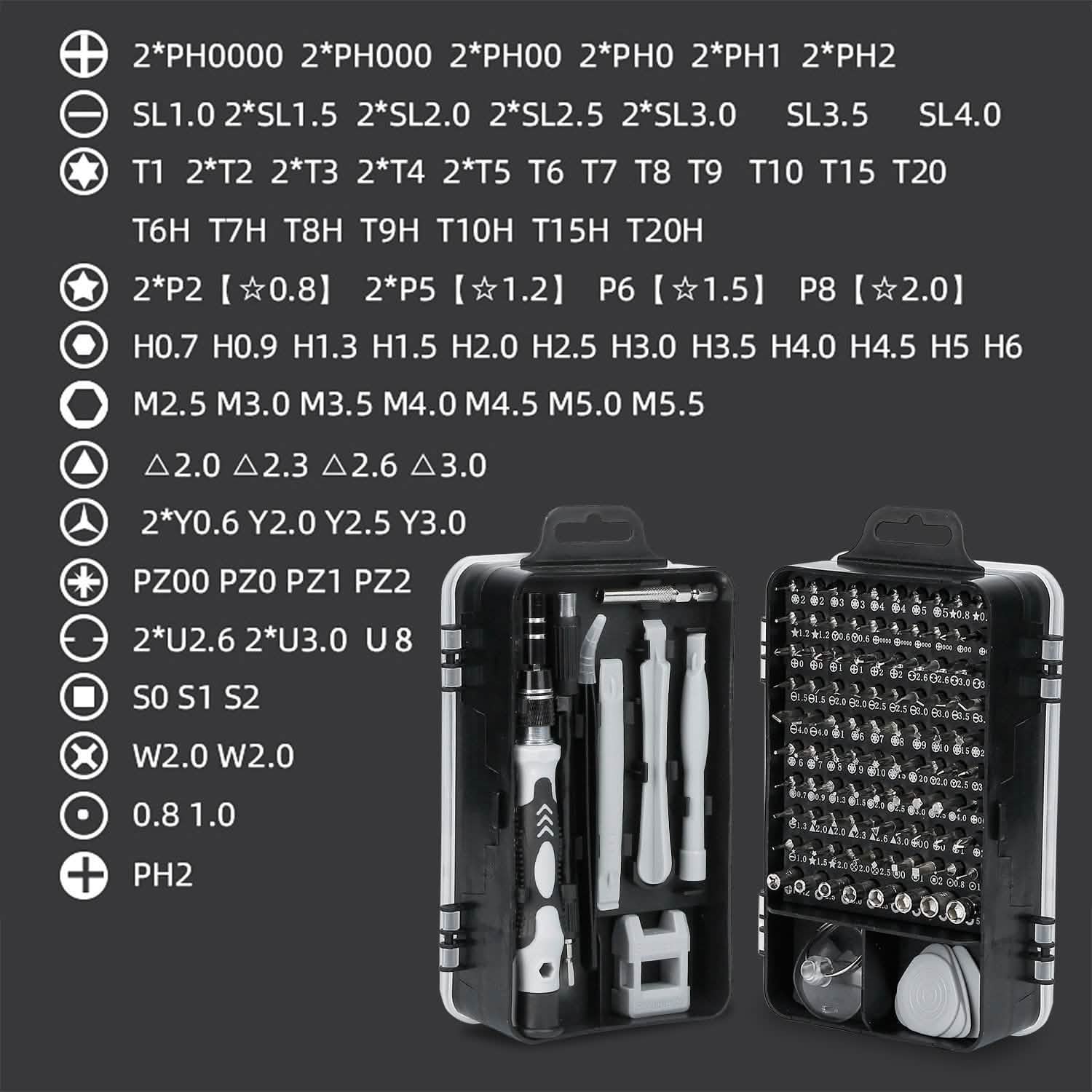 115-in-1 Magnetic Screwdriver Repair Tool Set