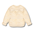 Unfinished Wood Etched Sweater Shape | Paint By Line Crafts | up to 30" DIY