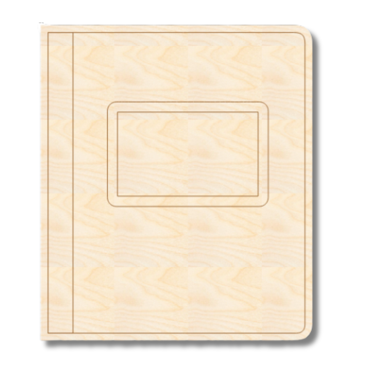 Unfinished Wood Etched Composition Notebook Shape | Paint By Line Crafts | up to 30" DIY