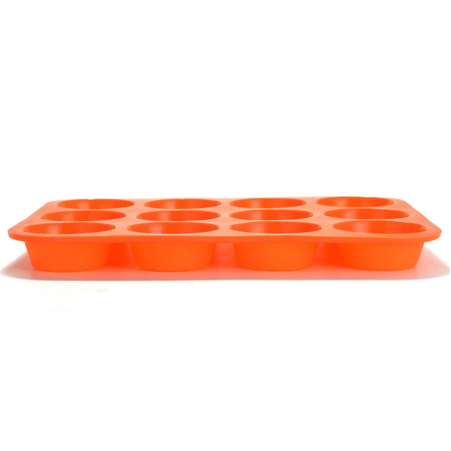 12 Cup Non-Stick Cupcakes Muffin Baking Pan Silicone Mold