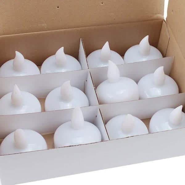 12-Pack: LED Floating Tea Waterproof Flameless Candle