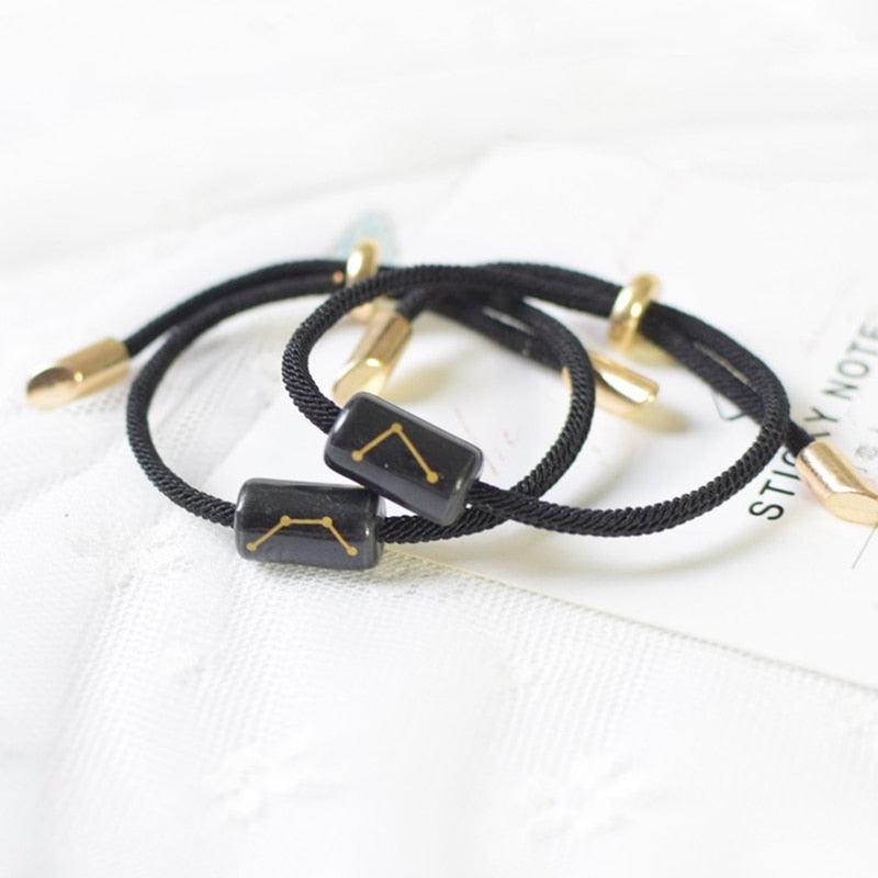12 Zodiac Bracelet Charm Jewelry Adjustable Braided Rope Couple Bracelets Handmade Navy String Bracelet With Metal Knot Men Women Braided Bracelets Gifts
