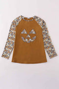 Halloween camouflage applique mom top