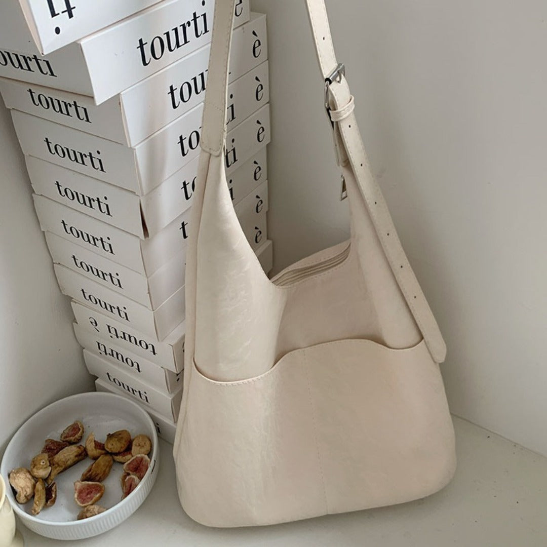 Soft large capacity hobo bag, women's summer work shoulder bag, shoulder bag, casual commuter tote bag