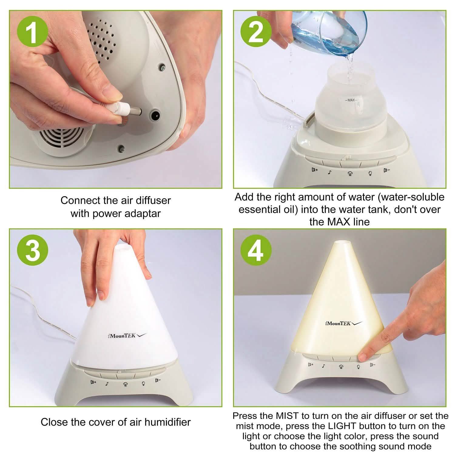 120ml Cool Mist Humidifier Ultrasonic Aroma Essential Oil Diffuser