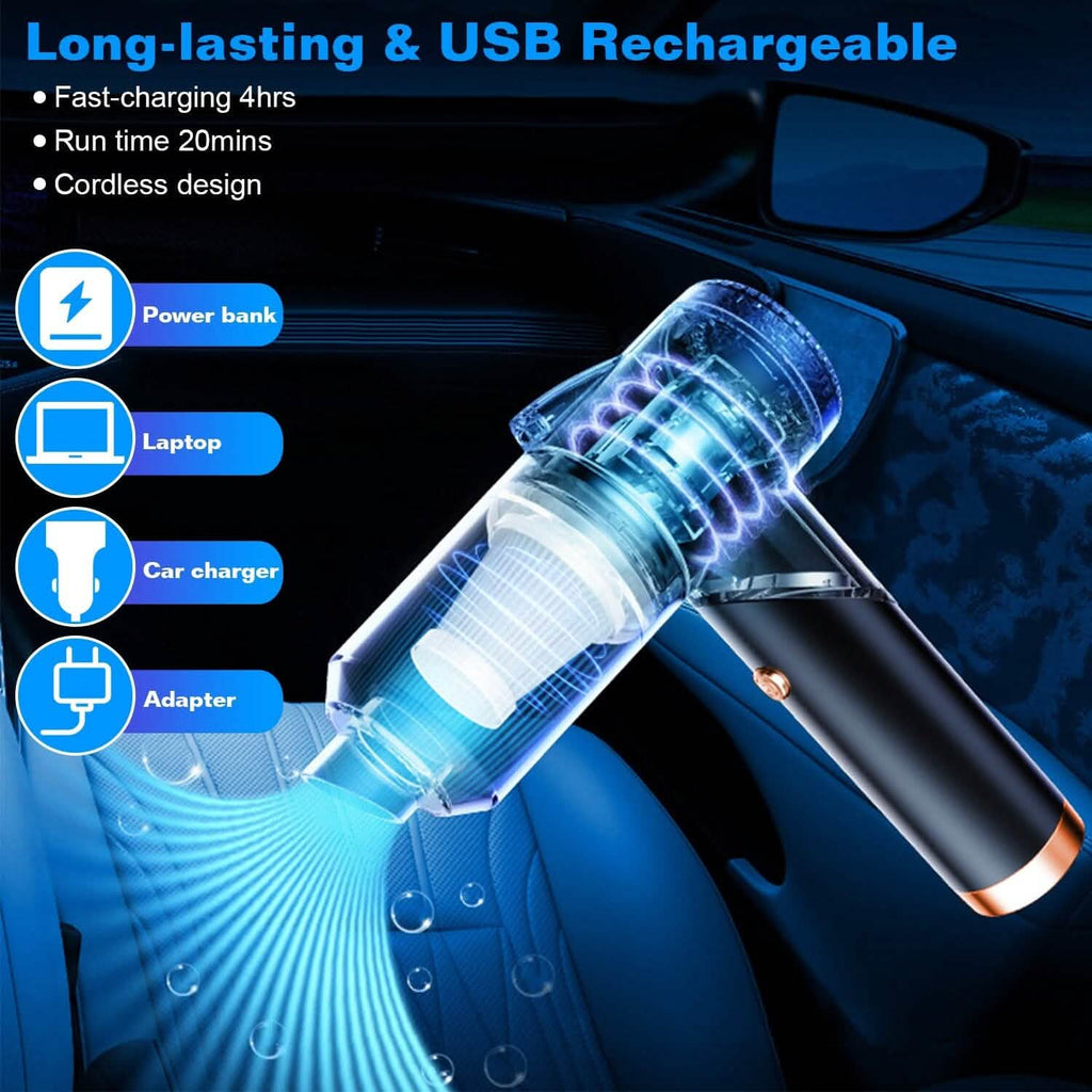 120W 9000PA Cordless Handheld Car Vacuum Cleaner with Searchlight