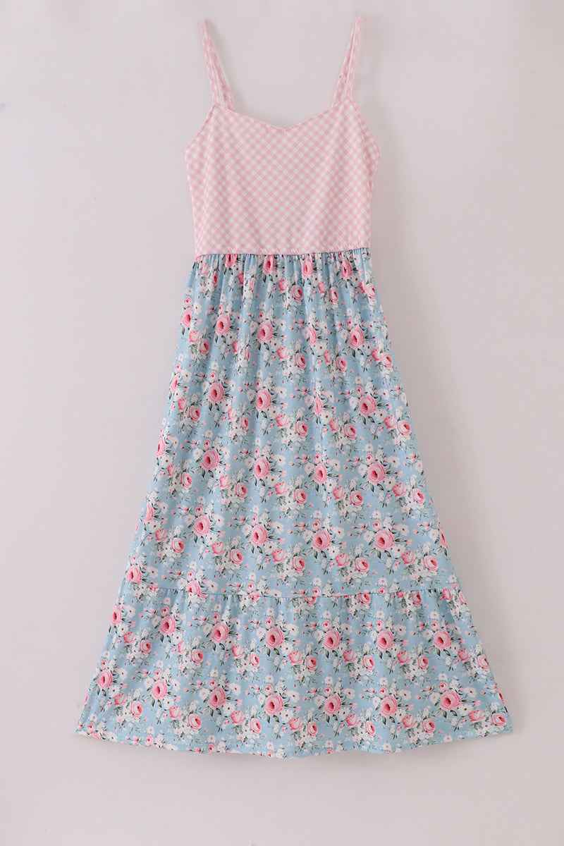 Petal perfection print mom dress