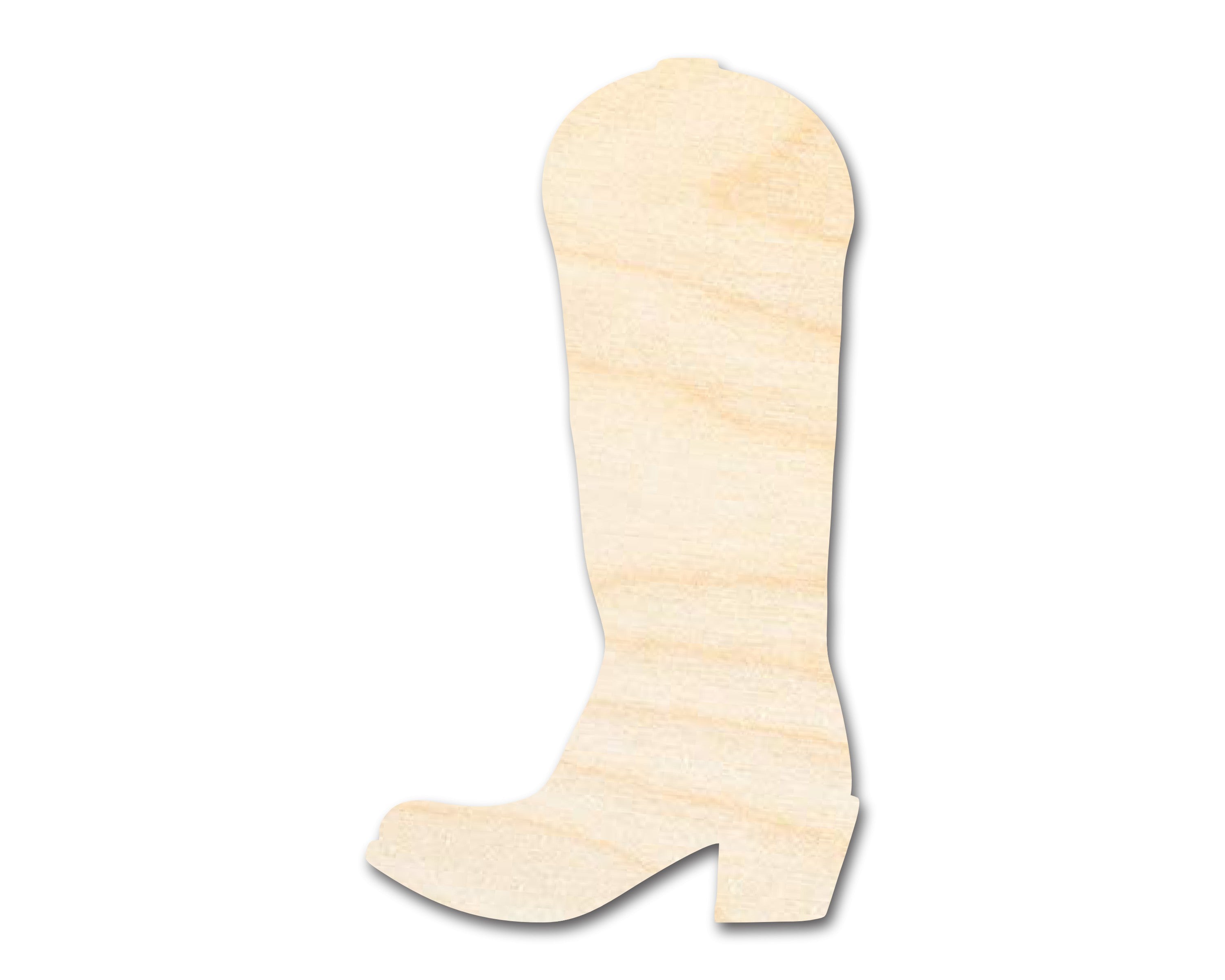 Unfinished Wood Cowgirl Boot Shape - Craft - up to 46" DIY