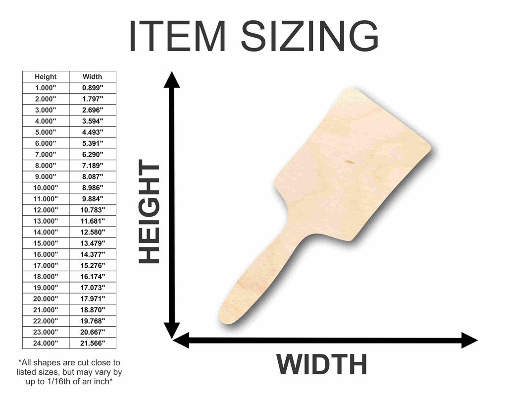Unfinished Wood Brush Silhouette - Craft- up to 46" DIY
