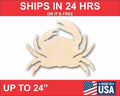 Unfinished Wood Crab Silhouette - Craft- up to 46" DIY