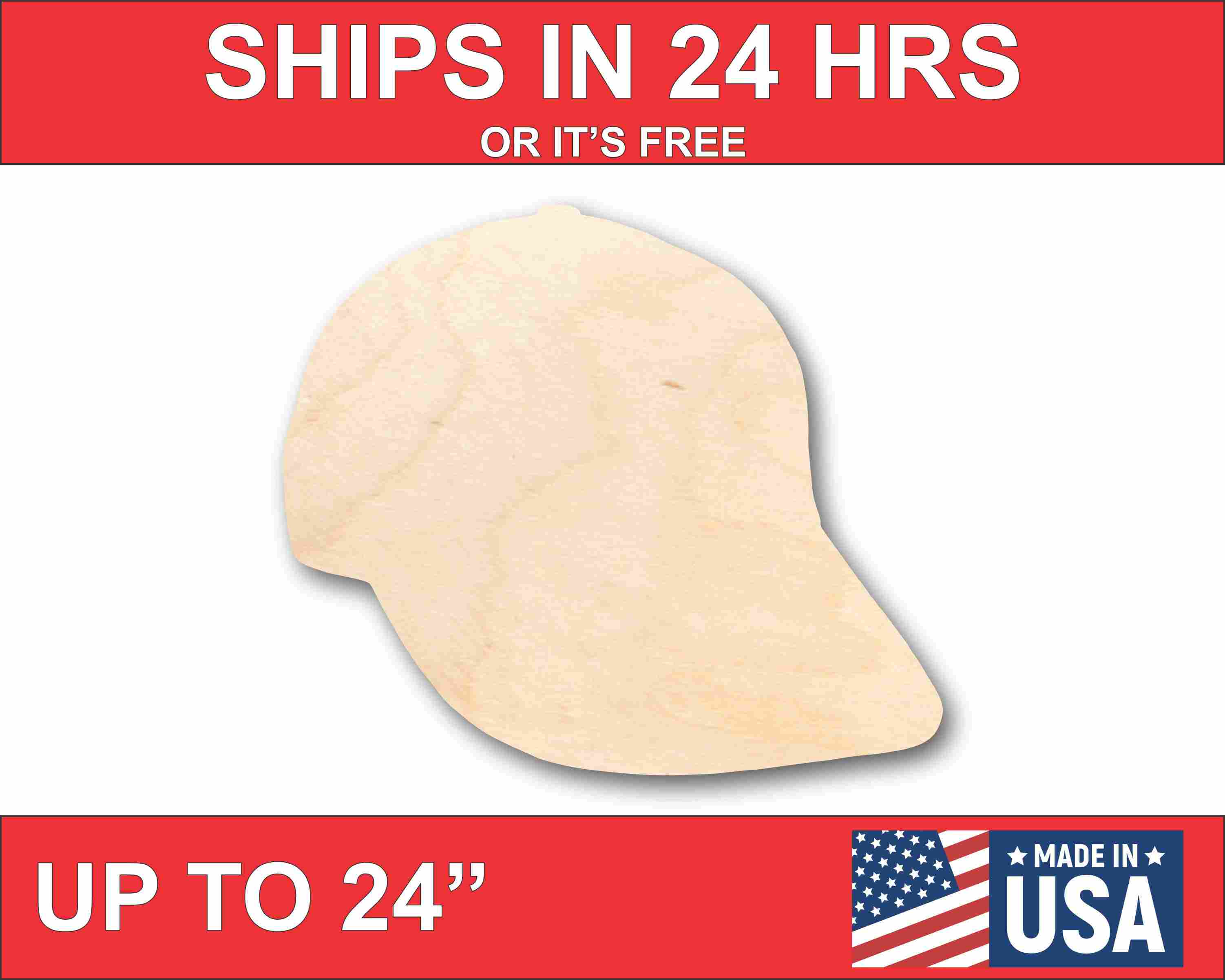 Unfinished Wood Hat Silhouette - Craft- up to 46" DIY