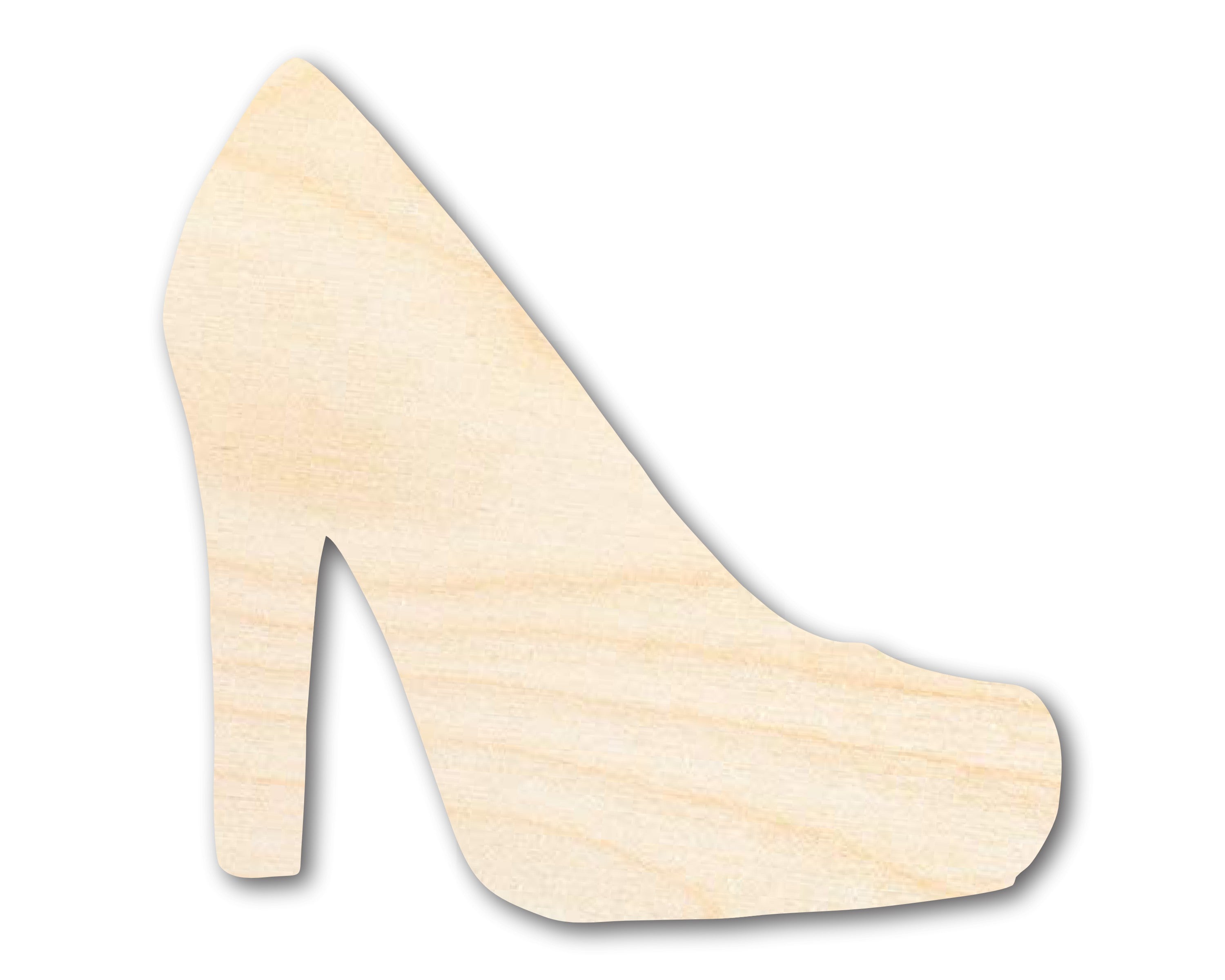 Unfinished Wood High Heel Shoe Shape - Craft - up to 46" DIY