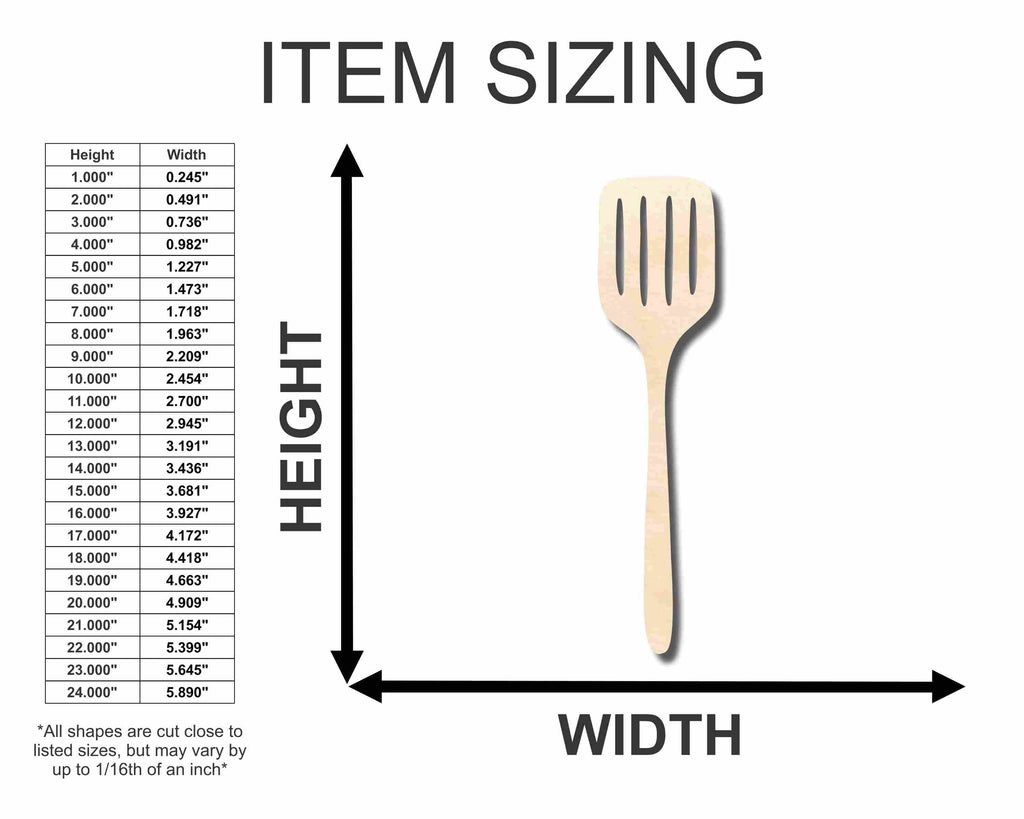 Unfinished Wood Spatula Silhouette - Craft- up to 46" DIY