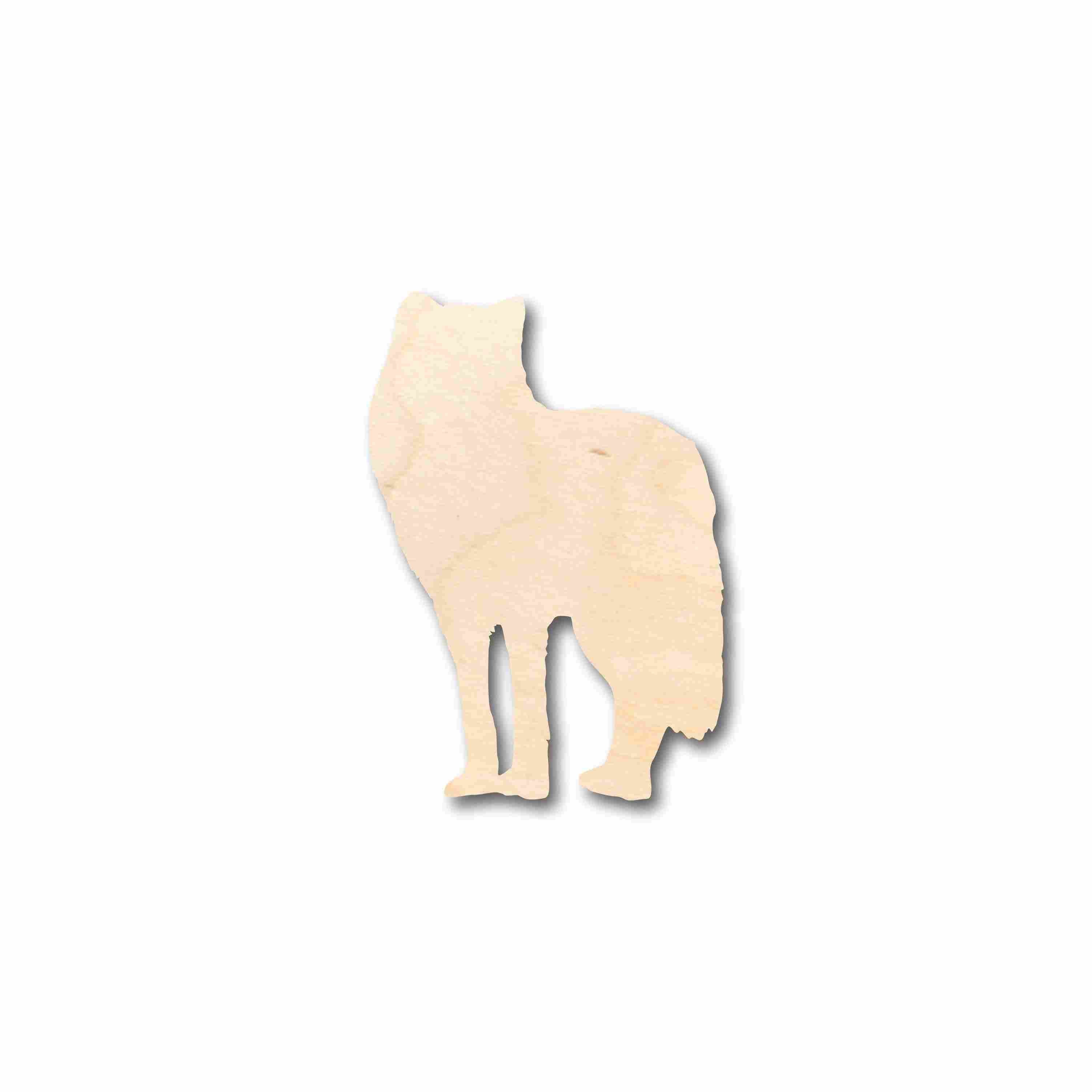 Unfinished Wood Wolf Silhouette - Craft- up to 46" DIY
