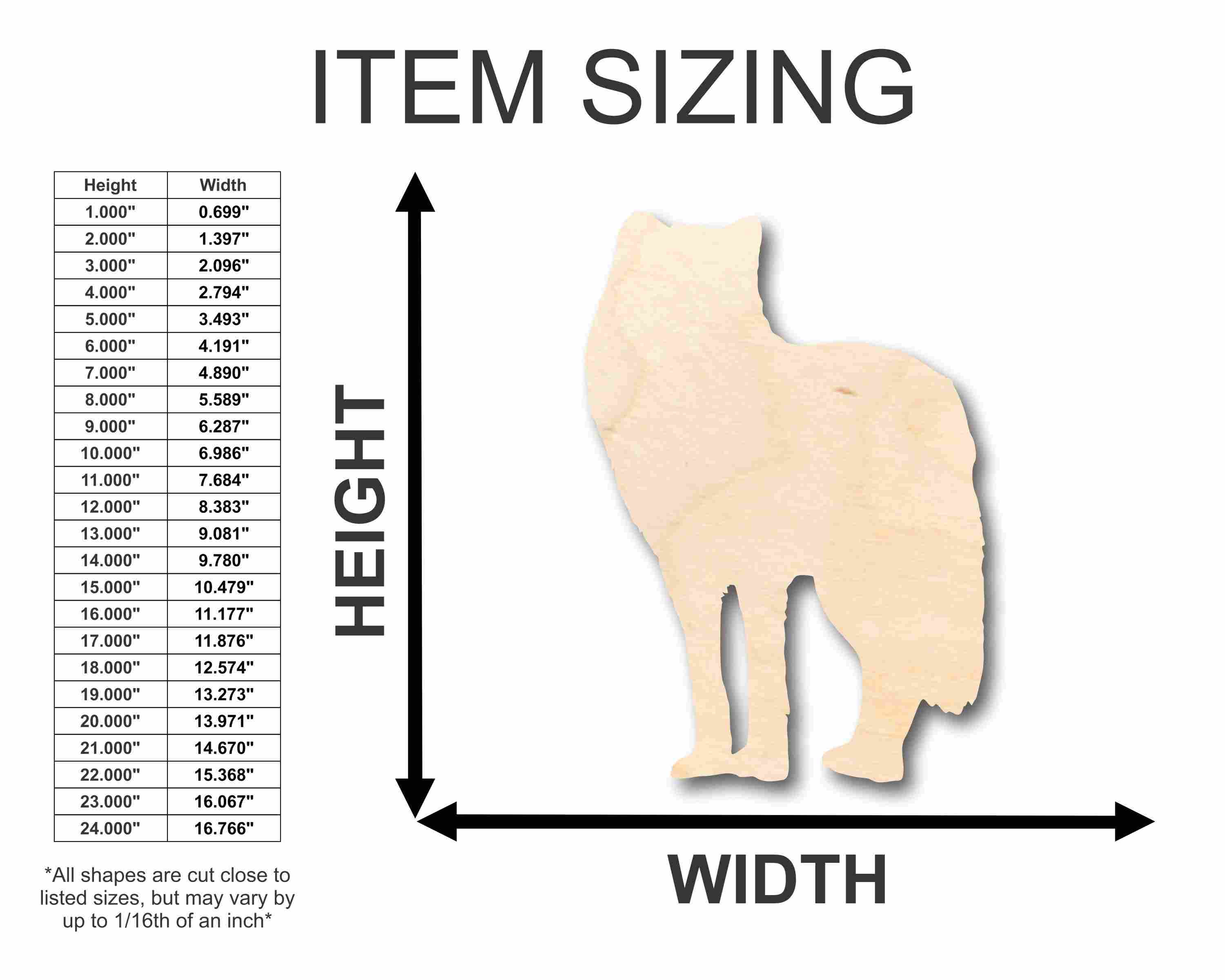 Unfinished Wood Wolf Silhouette - Craft- up to 46" DIY