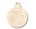 Unfinished Wood Etched Gnome Holding Carrot Ornament Shape | Paint By Line Crafts | up to 30" DIY
