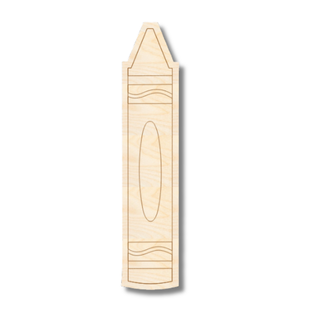 Unfinished Wood Etched Crayon Shape | Paint By Line Crafts | up to 30" DIY
