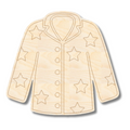 Unfinished Wood Etched Pajama Top Shape | Paint By Line Crafts | up to 30" DIY