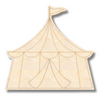 Unfinished Wood Etched Fair Tent Shape | Paint By Line Crafts | up to 30" DIY