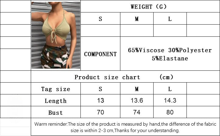 Sexy babes chest pleated hollow slim lace-up vest