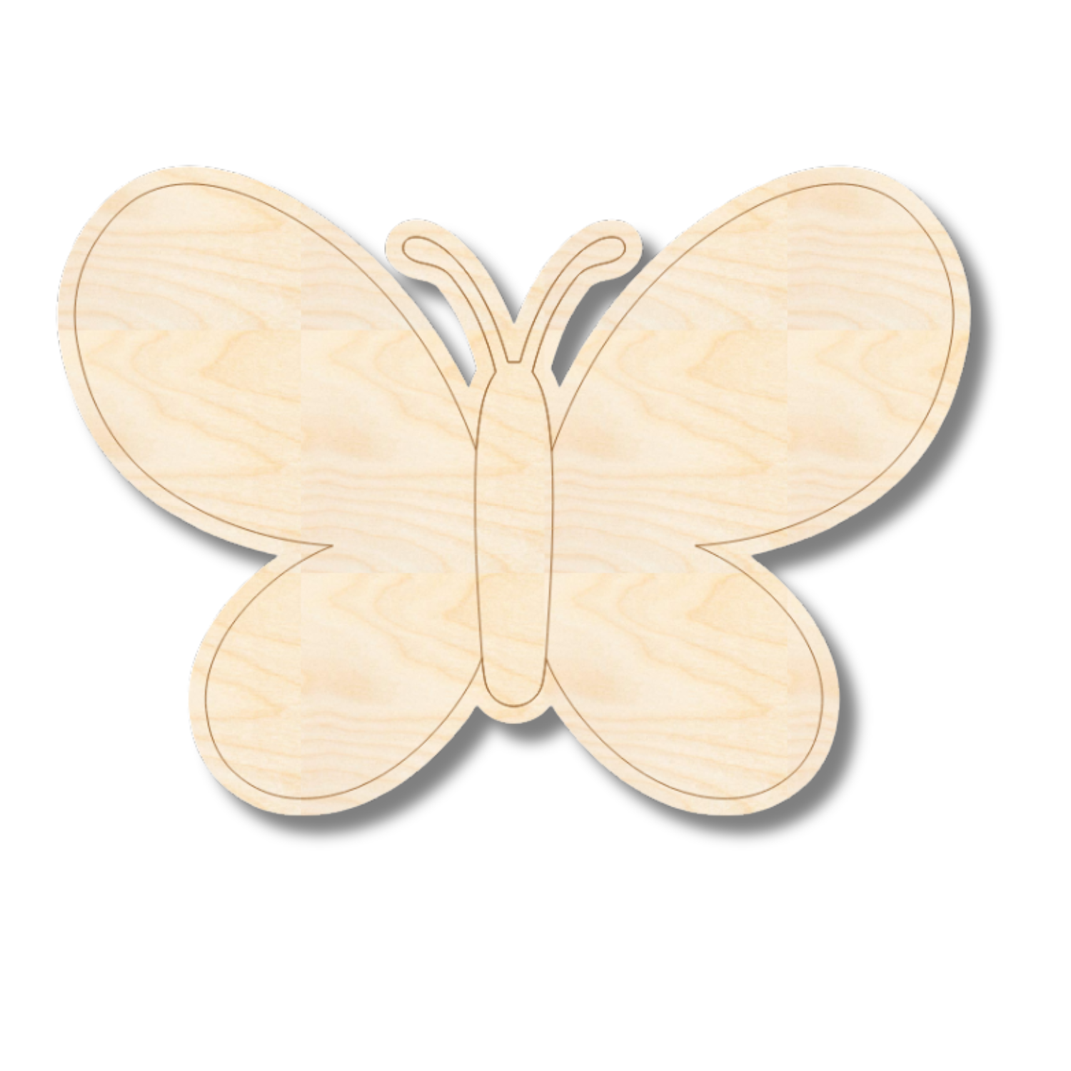 Unfinished Wood Etched Baby Butterfly Shape | Paint By Line Crafts | up to 30" DIY
