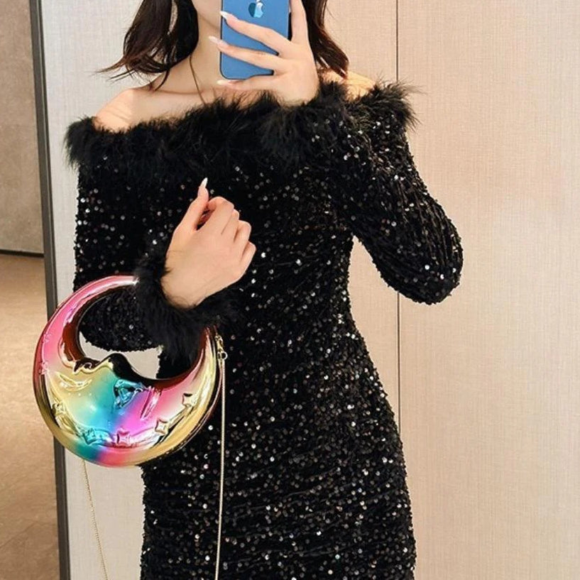 Party Decoration Evening Bag Evening Purse Clutch Purse Acrylic  Dinner Bag Casual Versatile Chain Bag