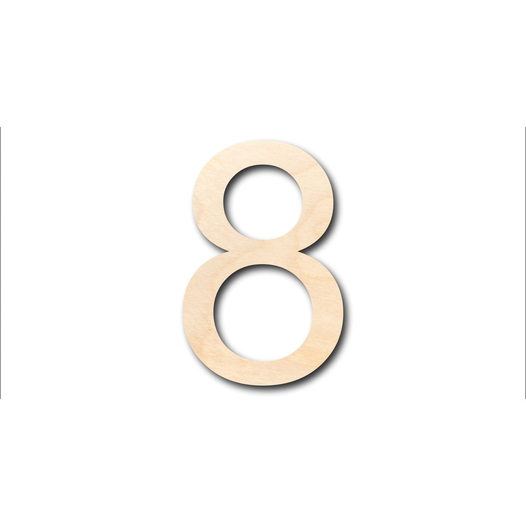 Unfinished Wood Arial Number 8 Shape - Craft - up to 46" DIY