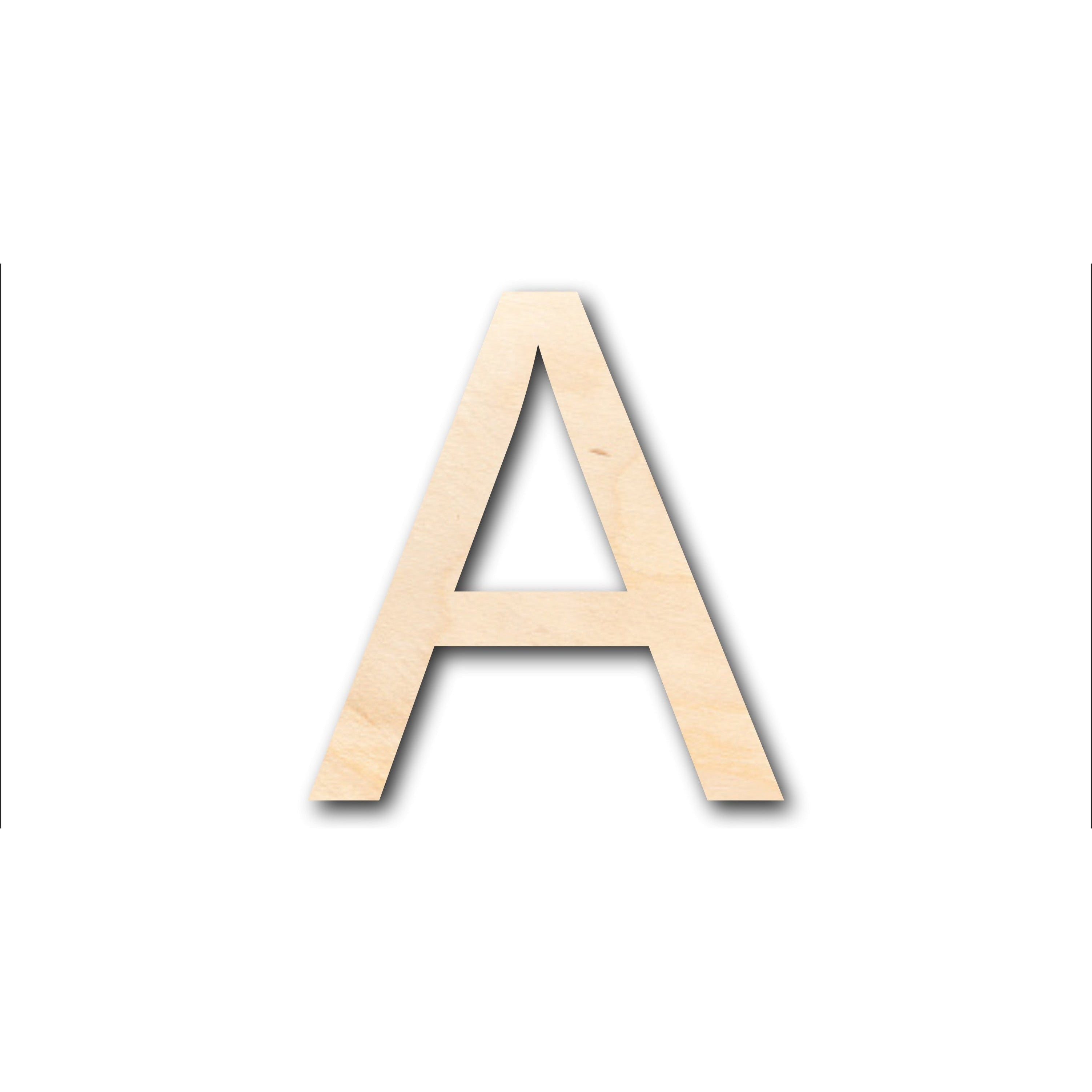 Unfinished Wood Arial Letter A Shape - Craft - up to 46" DIY