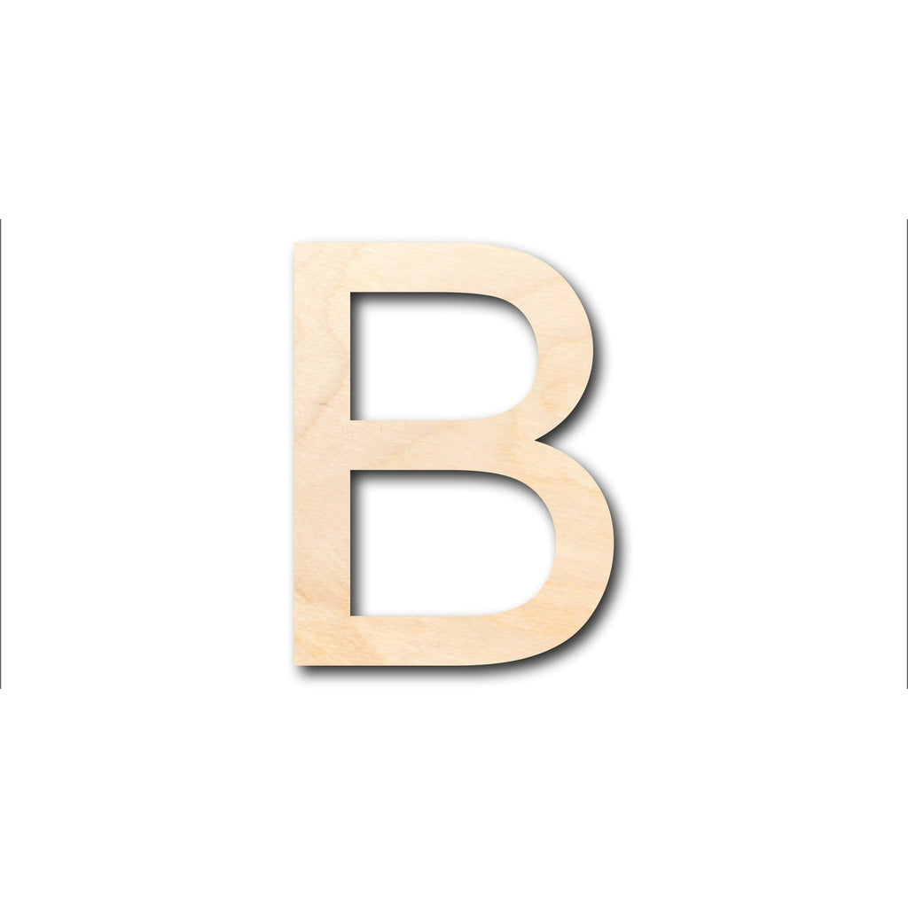 Unfinished Wood Arial Letter B Shape - Craft - up to 46" DIY