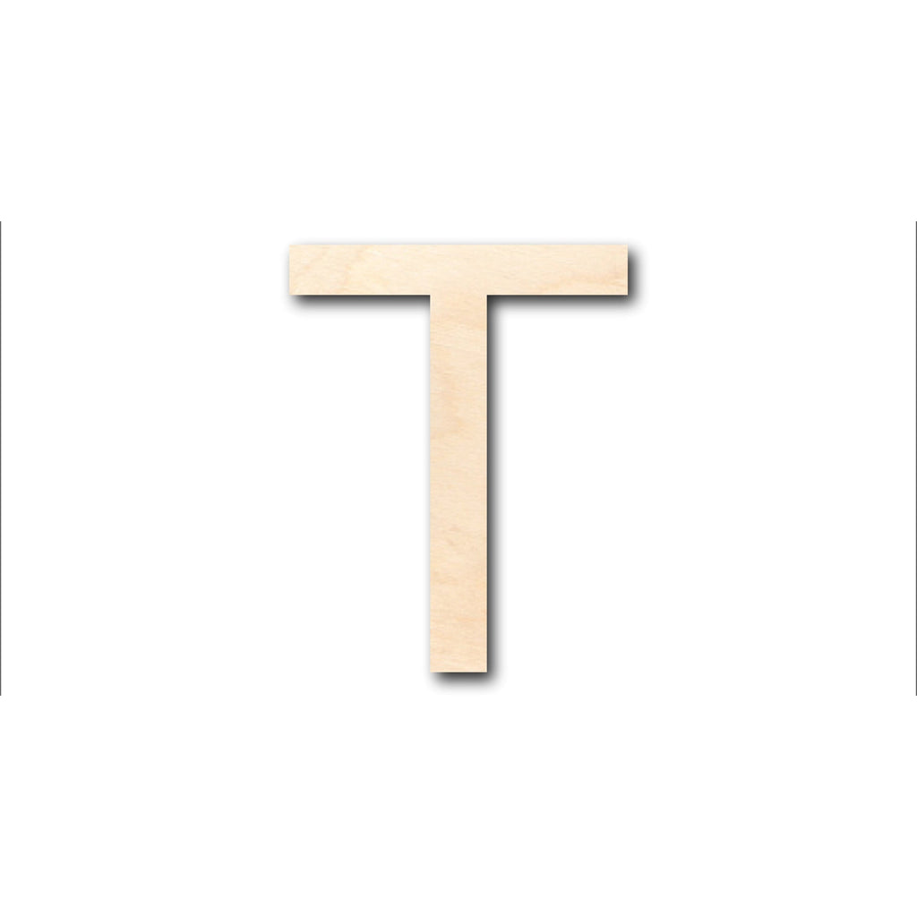 Unfinished Wood Arial Letter T Shape - Craft - up to 46" DIY