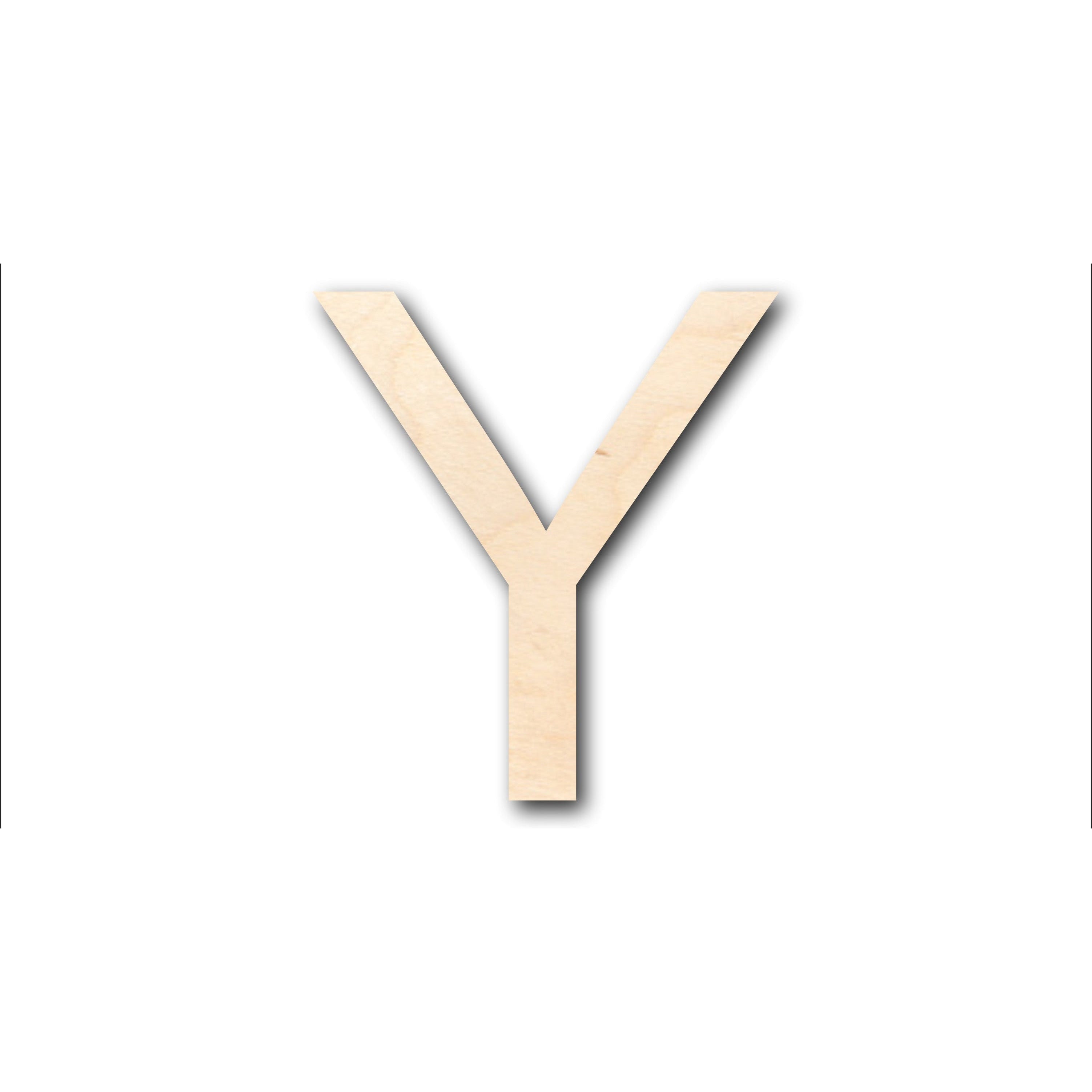 Unfinished Wood Arial Letter Y Shape - Craft - up to 46" DIY