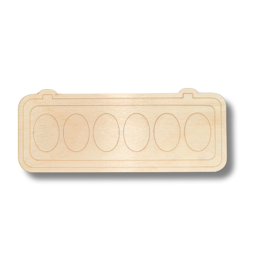 Unfinished Wood Etched Watercolor Paint Palette Shape | Paint By Line Crafts | up to 30" DIY