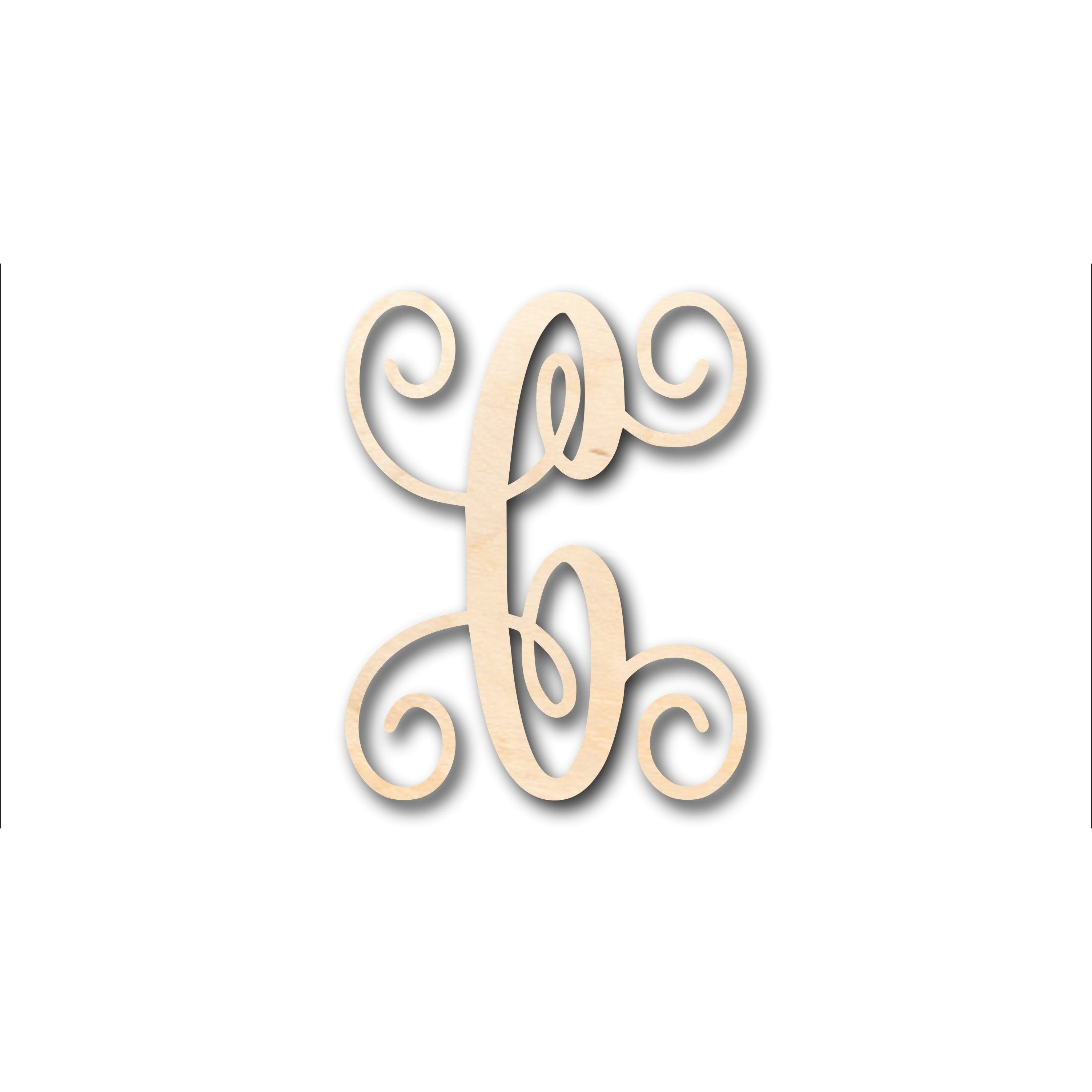 Unfinished Wood Monogram C Shape - Craft - up to 46" DIY