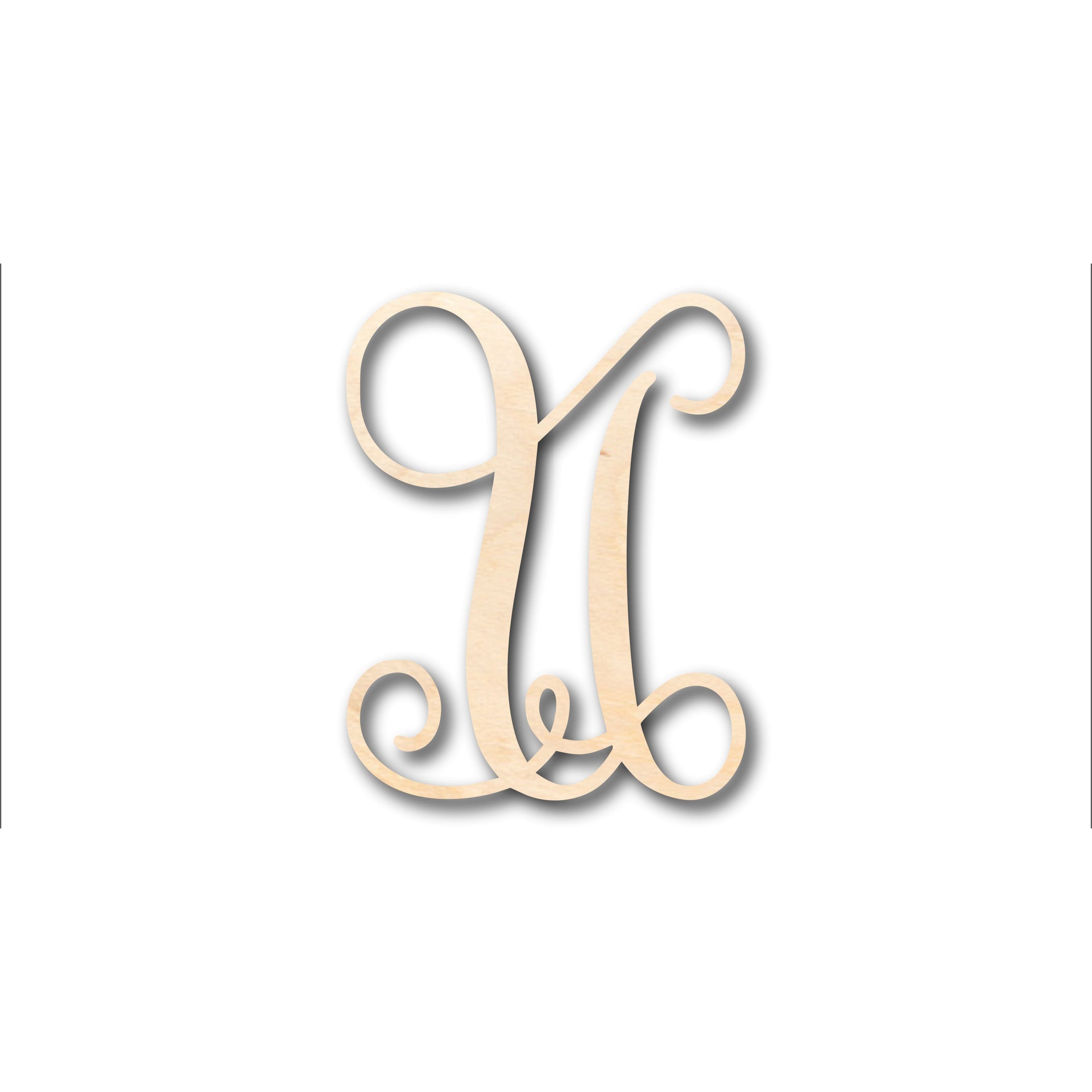 Unfinished Wood Monogram U Shape - Craft - up to 46" DIY