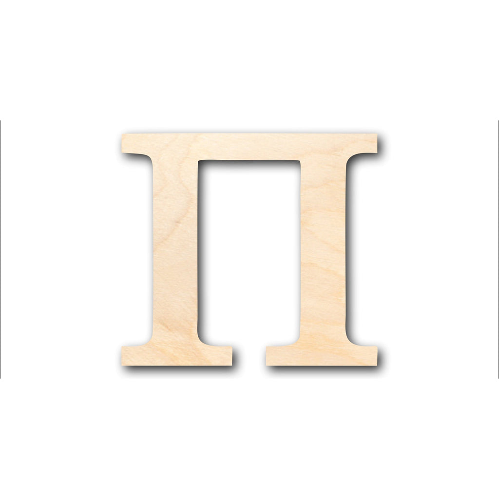 Unfinished Wood Bold Pi Shape - Craft - up to 46" DIY