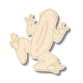 Unfinished Wood Etched Poison Dart Frog Shape | Paint By Line Crafts | up to 30" DIY