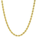 14K Gold 1.5MM Diamond Cut Rope Chain Necklace for Men and Women