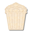 Unfinished Wood Etched Popcorn Shape | Paint By Line Crafts | up to 30" DIY