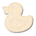 Unfinished Wood Etched Rubber Duck Shape | Paint By Line Crafts | up to 30" DIY