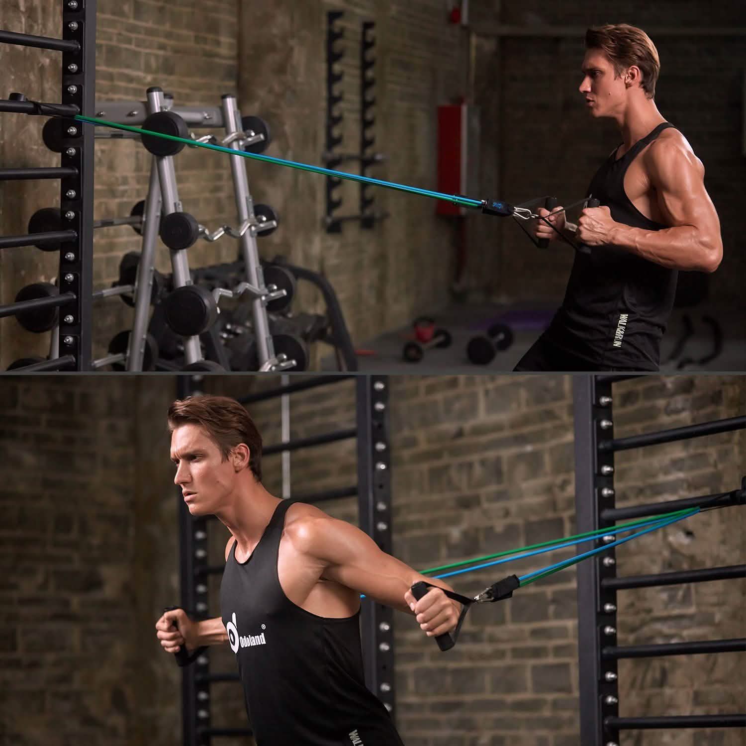 16-Pieces: Resistance Bands Set for Burning Fat & Muscle Strength